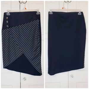Contenta - Black XL Striped Sexy Skirt